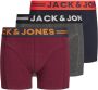 Jack & jones JUNIOR boxershort JACLICHFIELD set van 3 antraciet rood zwart Grijs Jongens Stretchkatoen 176 - Thumbnail 2