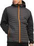 JACK & JONES ESSENTIALS gewatteerde jas JJEMULTI met logo asphalt black - Thumbnail 2
