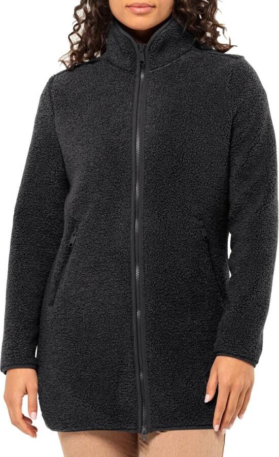 Jack Wolfskin High Curl Coat Women Fleece jas Dames XL zwart black