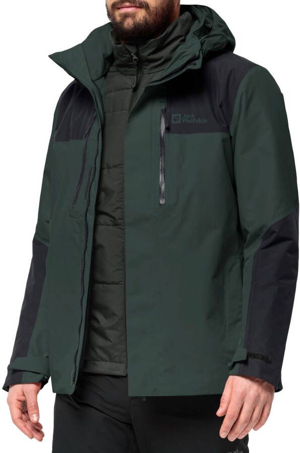 Jack Wolfskin Jasper 3in1 Jacket Men 3in1 jack Heren XXL black olive black olive