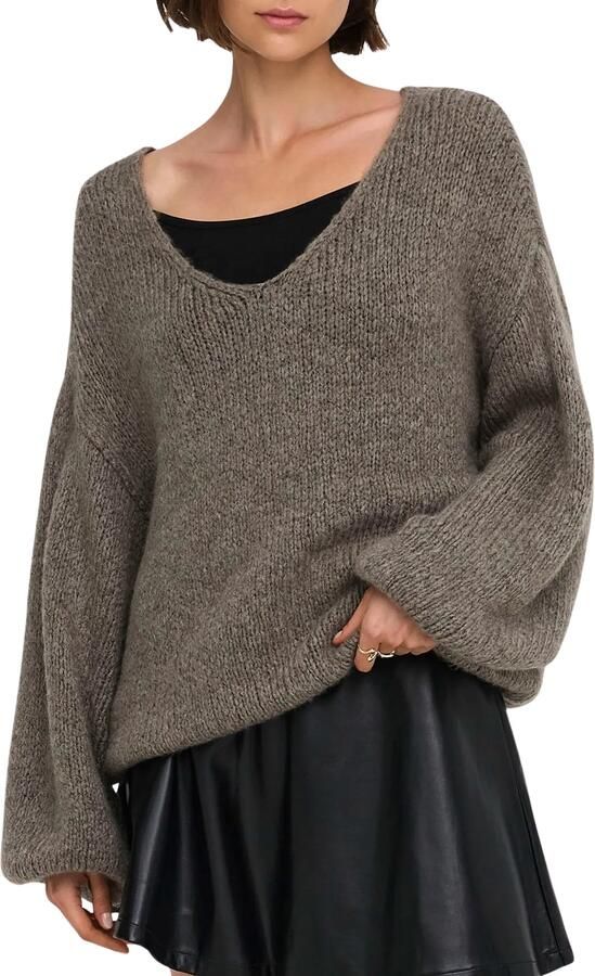 JDY Dinea Reversible Knit Sweater Dames