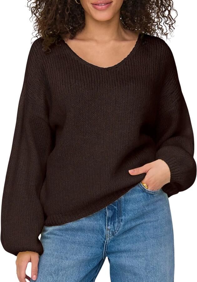 JDY Dinea Reversible Knit Sweater Dames - Foto 4