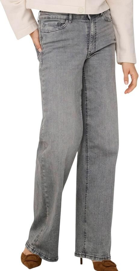 JDY High-waist jeans FELINA-FINA HW WIDE JNS LT GREY DNM - Foto 4