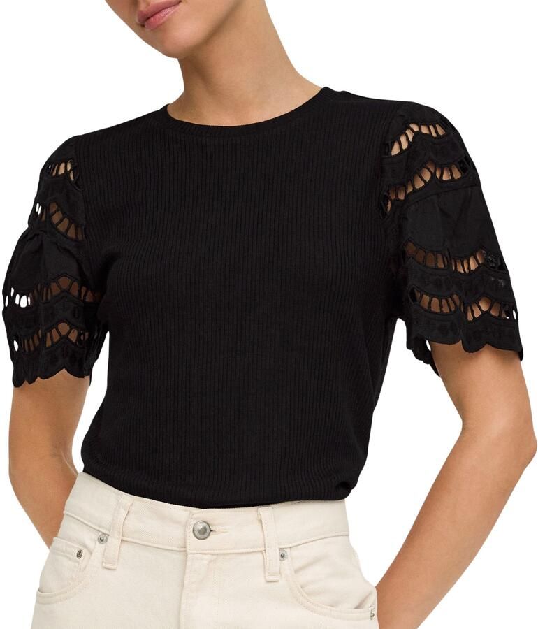 JDY Hilde SS Broderi Anglaise Shirt Dames