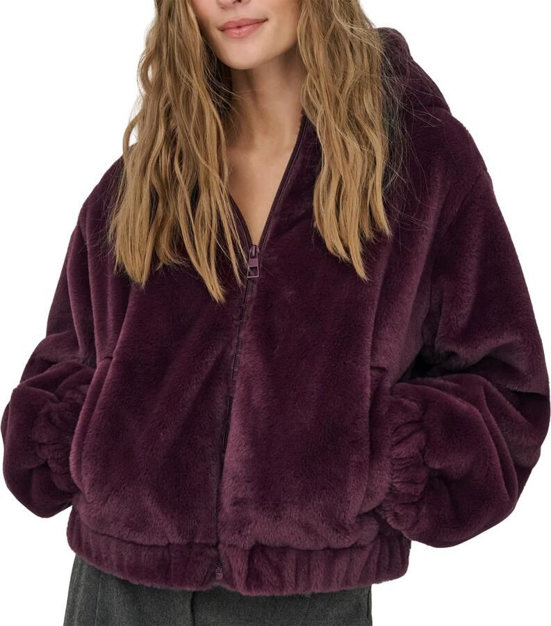 JDY Ola Faux Fur Hood Jas Dames