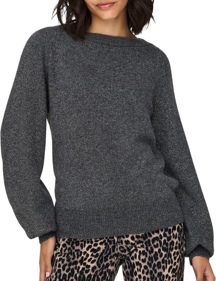 Jacqueline de Yong Glitter Kraag Ketting voor Vrouwen Gray Dames