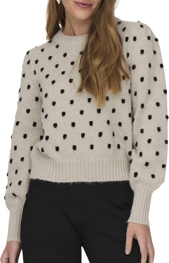 JDY Trui met ronde hals SIGRID LIFE L S ON PUFF PULL KNT NOOS - Foto 7