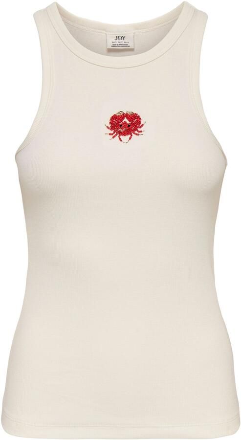 JDY Tuille Life Pearl Emb Tanktop Dames