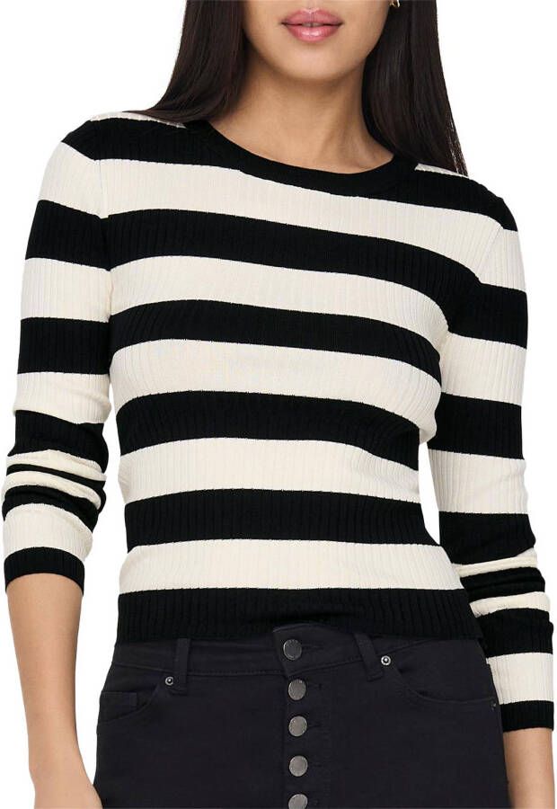 JDY Plum Stripe Knit Sweater Dames