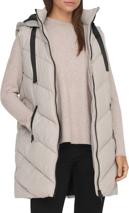 JDY Skylar Padded Hooded Waistcoat Bodywarmer Dames