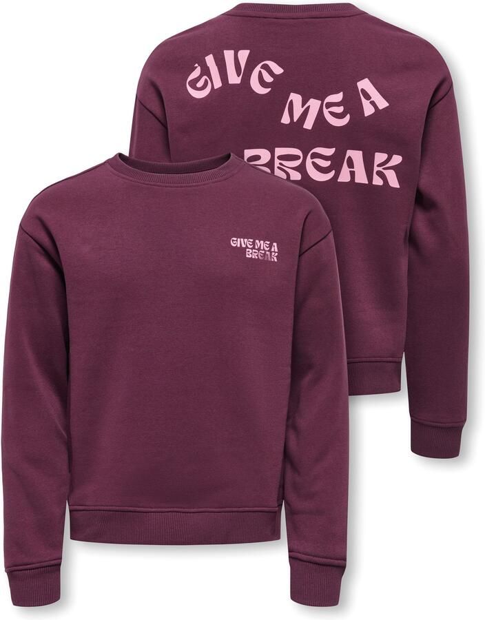 ONLY KIDS sweater donkerrood - Foto 3