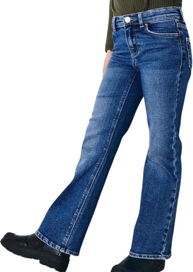 Only KIDS GIRL wide leg jeans KOGJUICY medium blue denim Blauw Effen 116 - Foto 3