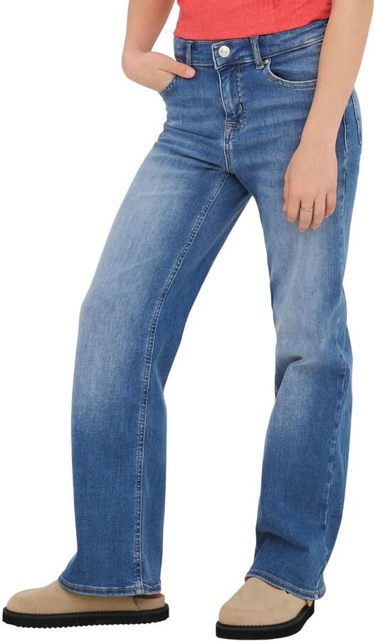 ONLY KIDS GIRL high waist wide leg jeans medium blue denim - Foto 3