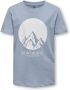 Only KIDS BOY T-shirt KOBMICKI met printopdruk lichtblauw Jongens Katoen Ronde hals 134 140 - Thumbnail 2