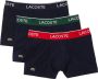 Lacoste 3-Pack Comfortabele Boxershorts met Elastische Tailleband Black Heren - Thumbnail 4