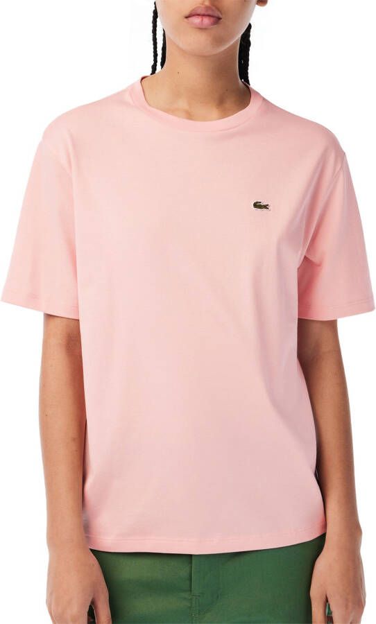 Lacoste Licht en Natuurlijk Roze T-Shirt Pink Dames