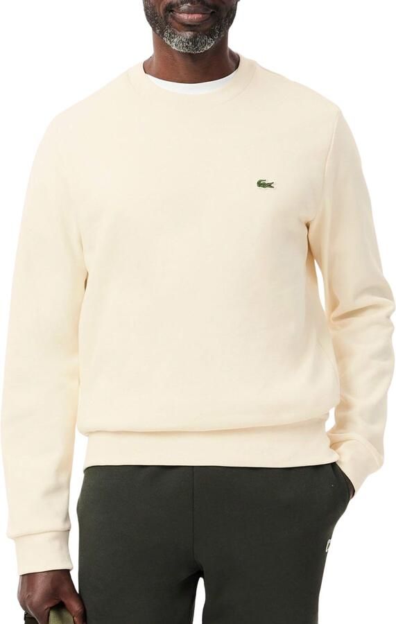 Lacoste Geborstelde biologisch katoenen sweatshirt Beige Heren