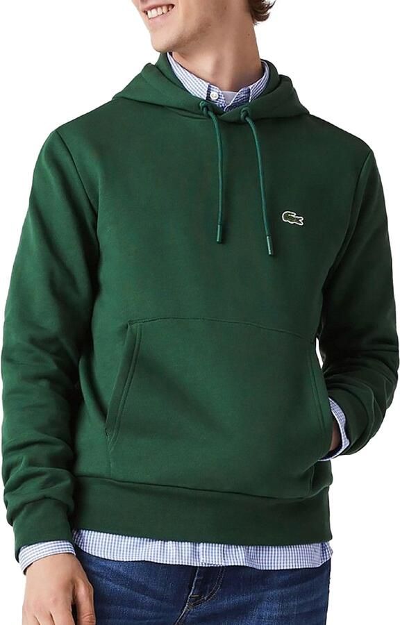 Lacoste Groene katoenblend sweatshirt voor heren Groen Heren