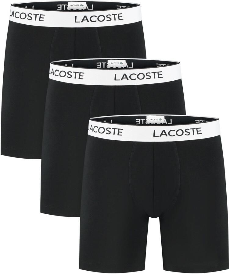 Lacoste Boxershort met elastische band met label in een set van 3 stuks