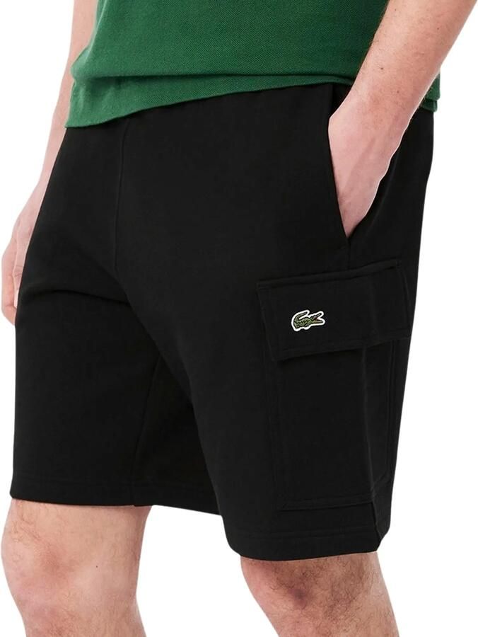 Lacoste Biologische katoenen shorts Regular Fit Black Heren