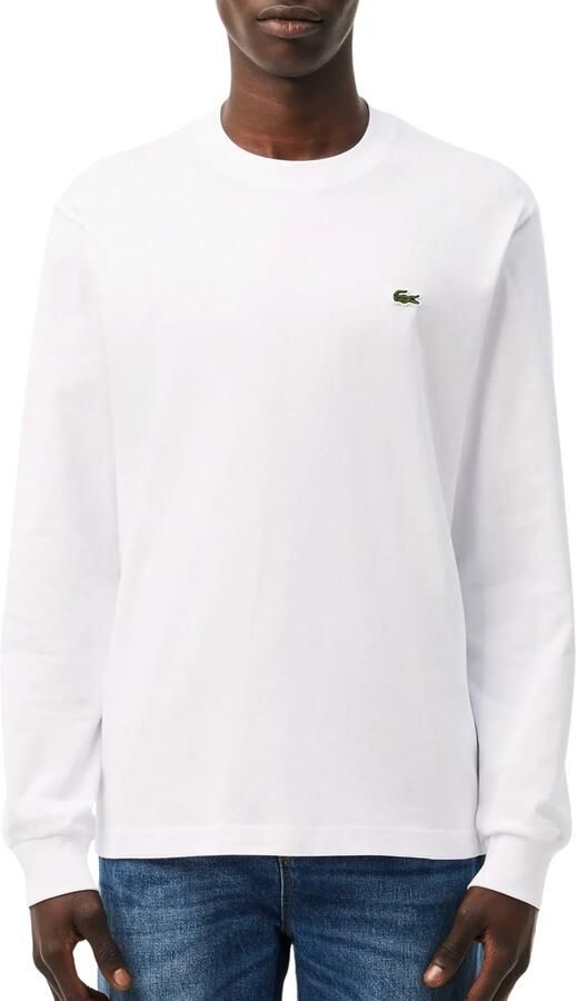 Lacoste Witte T-shirts en Polos Logo Voorkant White Heren