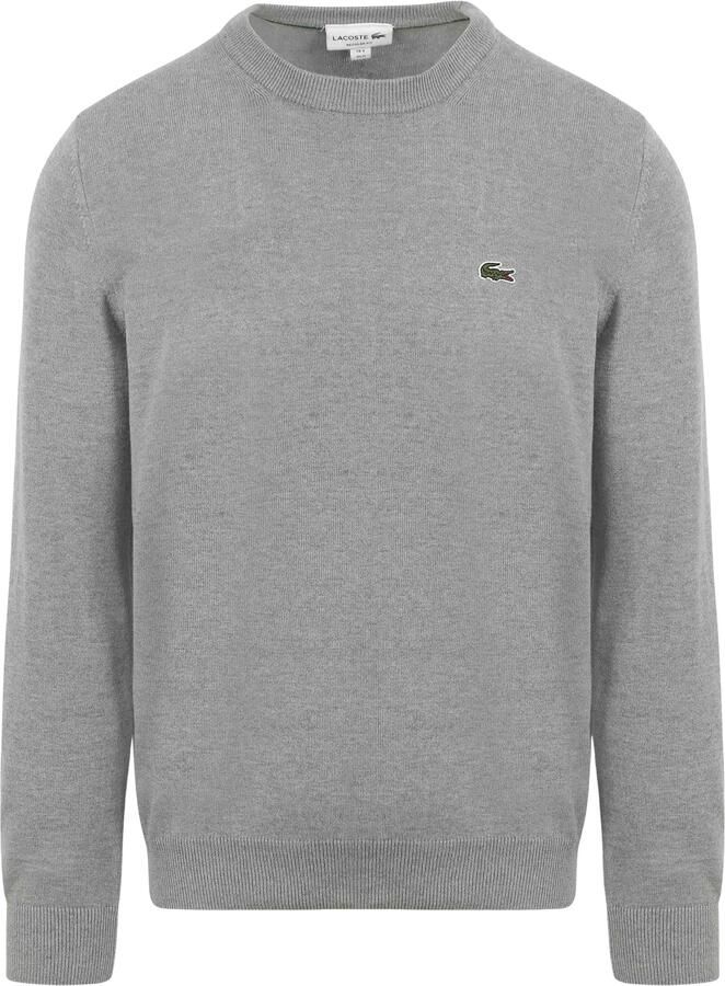 Lacoste Heren Katoenen Ronde Hals Trui Gray Heren