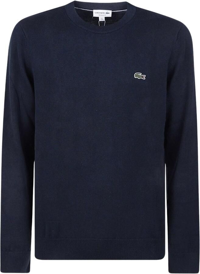 Lacoste Blauwe Crew Neck Sweater met Iconisch Logo Blue Heren