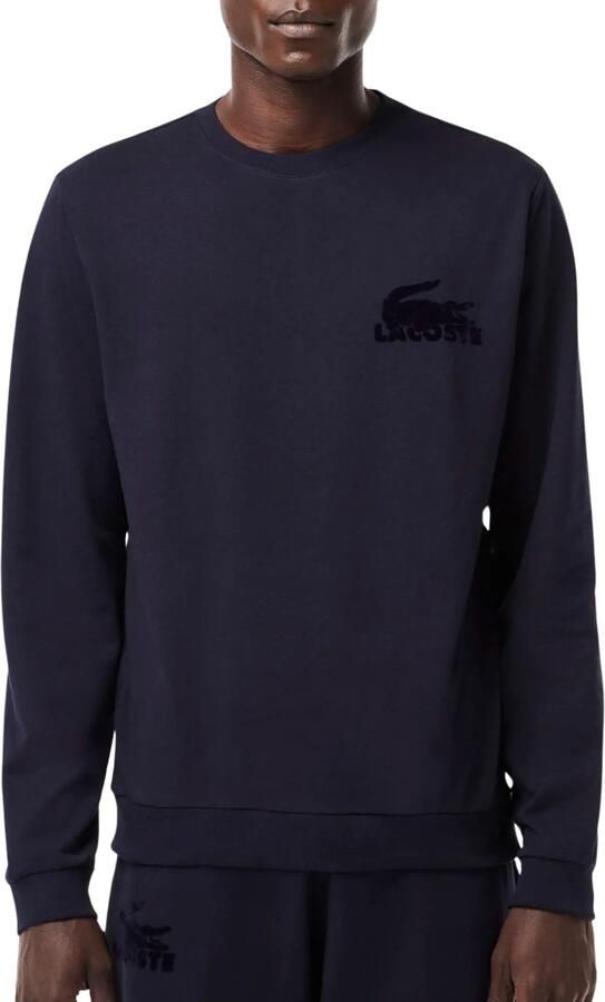 Lacoste Iconische Katoenen Sweatshirt Blauw Blue Heren