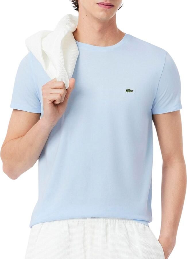 LACOSTE Heren Polo's & T-shirts 1tht1 Mens Tee-shirt 12 Lichtblauw - Foto 5