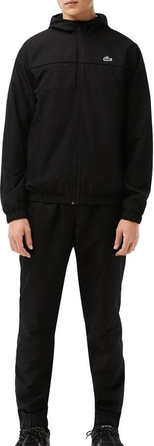 Lacoste Guppy Full Zip Hooded Tracksuit Black- Heren Black
