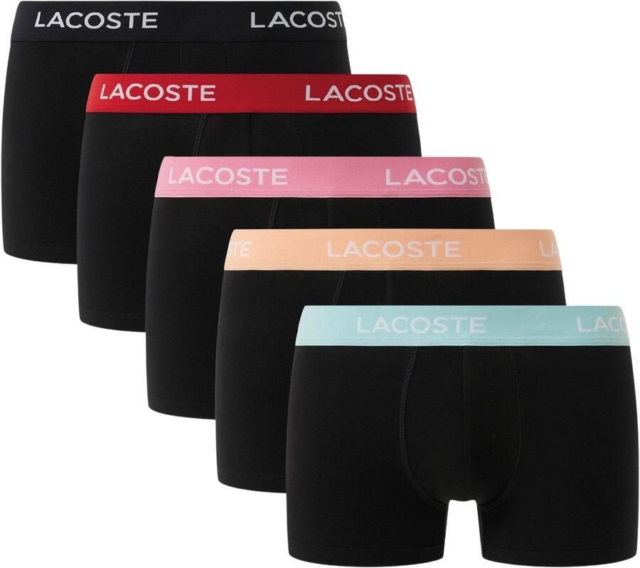 Lacoste Boxershort met elastische band met label in een set van 5 stuks