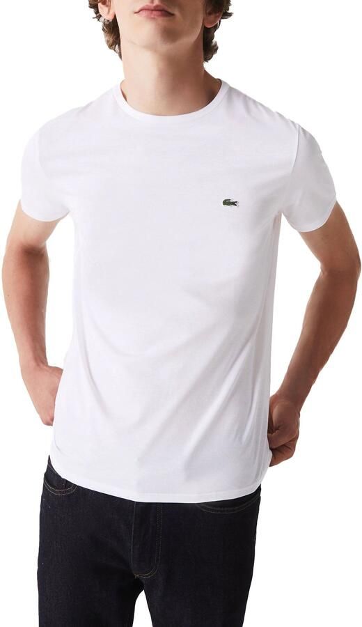 Lacoste t-shirt wit ronde hals - Foto 3