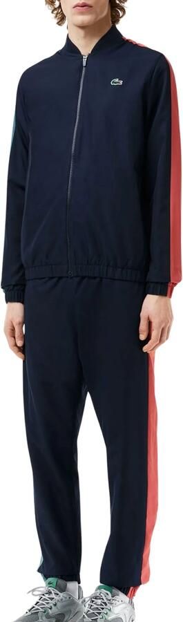 Lacoste Navy Blue Polyester Trainingspak Blue Heren