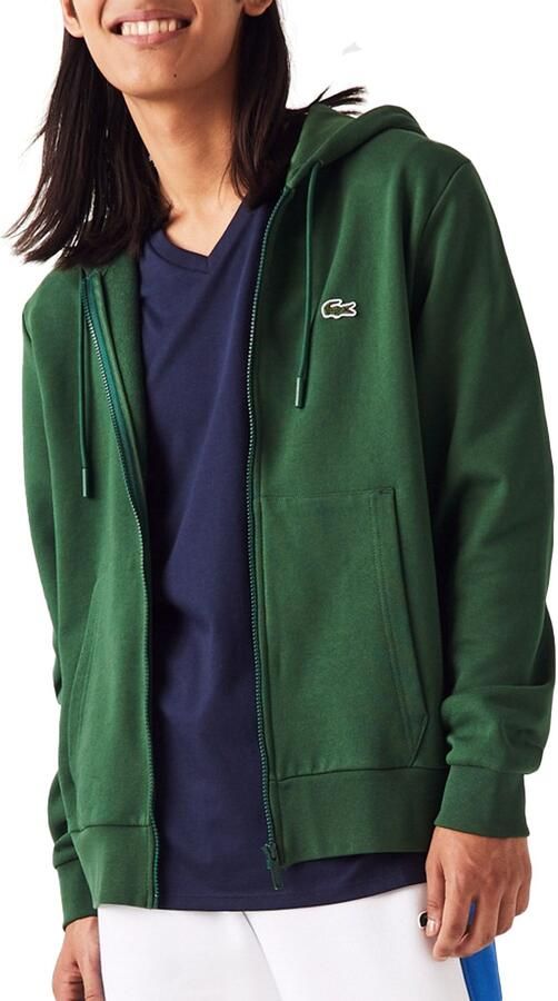 Lacoste Klassieke pasvorm color block hoodie met kangoeroezak Green Heren