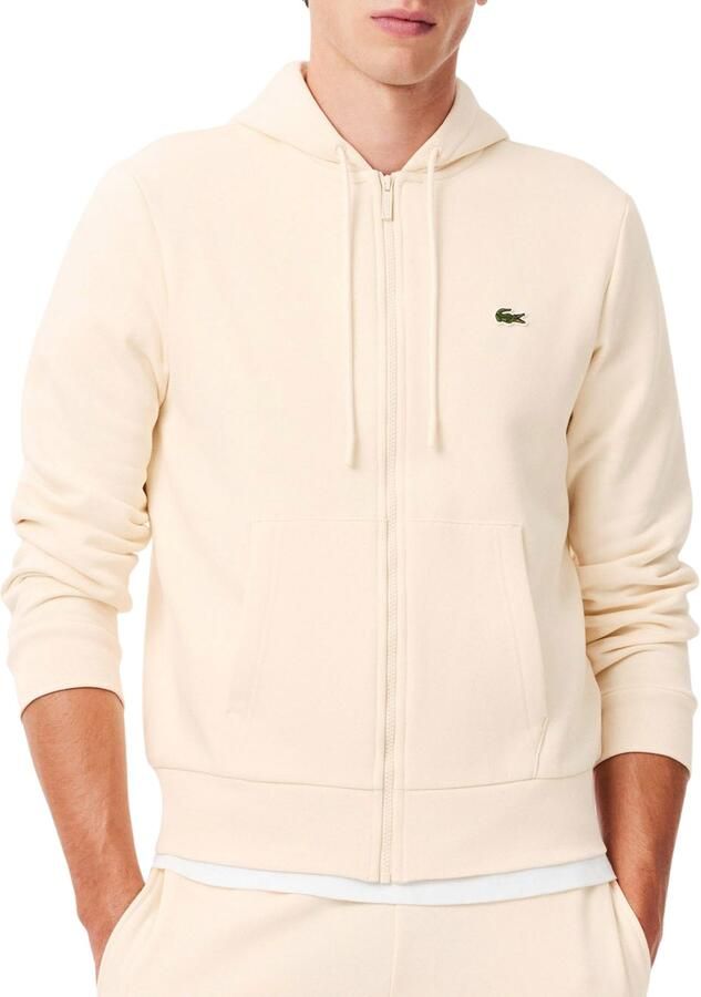 Lacoste Ritssluiting Hoodie Casual Sweater Herfst Winter White Heren