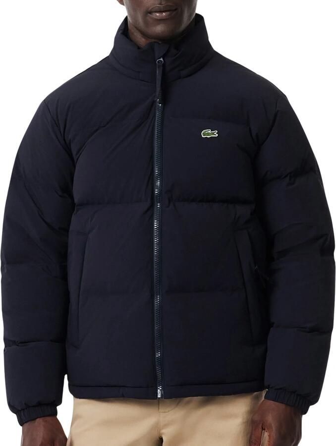 Lacoste Regular fit donsjack met opstaande kraag en geïntegreerde capuchon