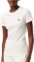 Lacoste Casual Katoenen T-shirt voor vrouwen White Dames - Thumbnail 3
