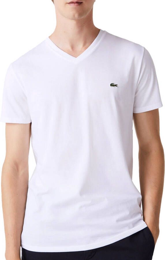 Lacoste T-shirt met labeldetail model 'Supima'
