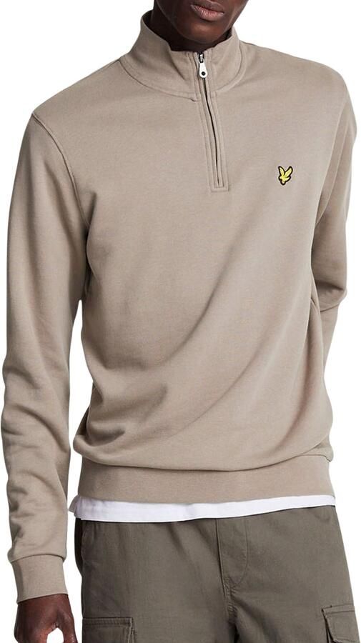 LYLE & SCOTT Heren Truien & Vesten Cotton Merino Quarter Zip Jumper Beige