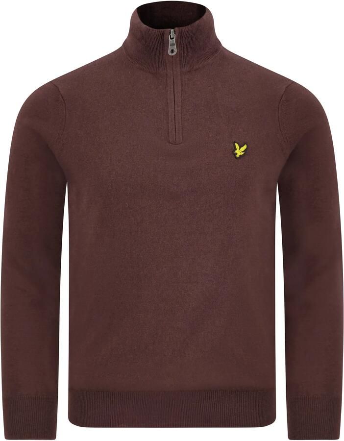 Lyle & Scott Sweaters Lyle & Scott Lyle Scott Half Zip Pullover Merinowol Espresso