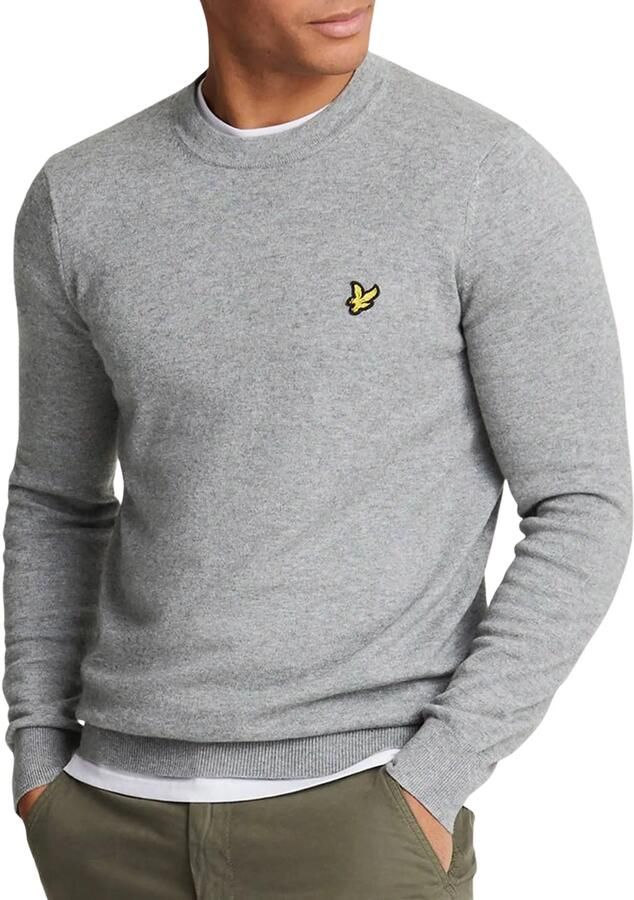 Lyle & Scott Grijze Gebreide Ronde Hals Trui Gray Heren - Foto 2