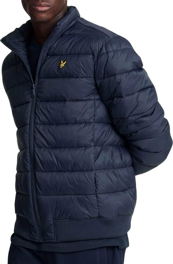 Lyle & Scott Gewatteerde jas met opstaande kraag Blue Heren