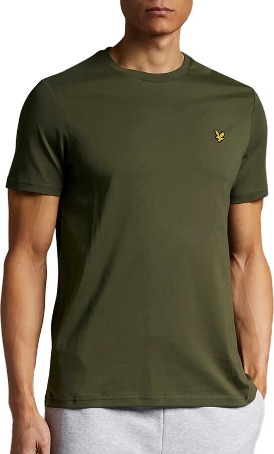 Lyle & Scott Groen Basic T-Shirt van Hoge Kwaliteit Olijf 100% Katoen Green Heren - Foto 9