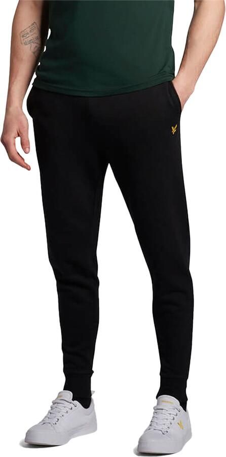 Lyle & Scott Zwarte Joggingbroek met Elastische Taille en Geribbelde Manchetten Black Heren