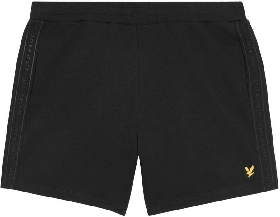 Lyle & Scott Mid Bottoms Tape Shorts Black Heren