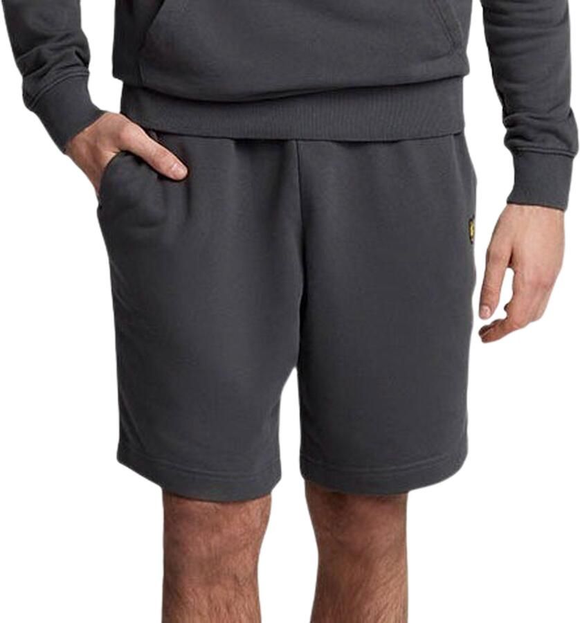Lyle & Scott Korte Broek Lyle & Scott ML414VOG SWEAT SHORT-W635 GUNMETAL