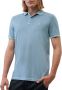 Marc O'Polo Short sleeve polo shirt in piqué fabric Blauw Heren - Thumbnail 1