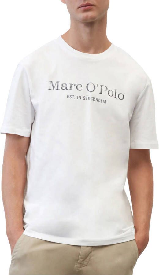 Marc O'Polo T-shirt met statement- en labelprint
