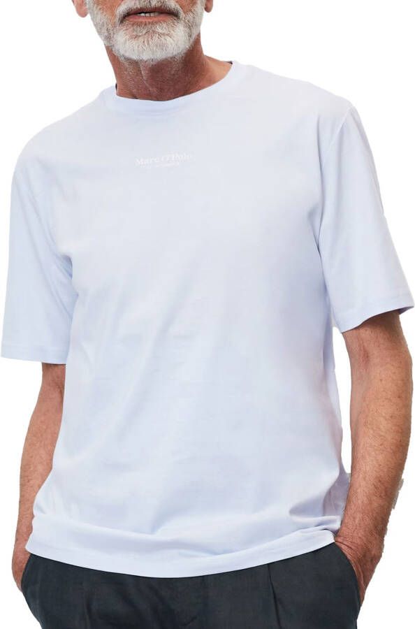 Marc O'Polo T-Shirt Logo Lichtblauw