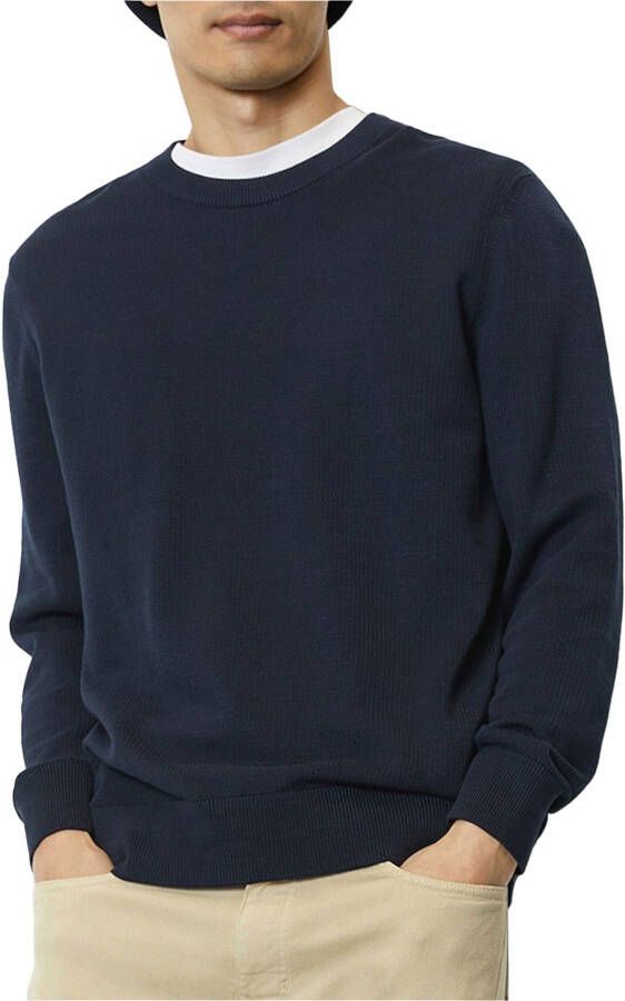 Marc O'Polo Trui met ronde hals Blauw Heren